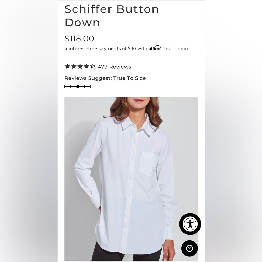 Lysse white blouse.  Medium.  NWOT.  Never worn.